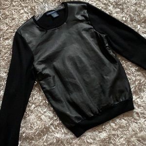 Ralph Lauren Leather Sweatshirt